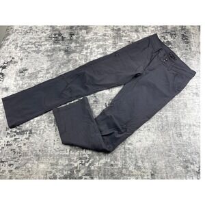 Prana Women's Size 4 Grey Hiking Pants Roll Up Snap Convertible Gorpcore